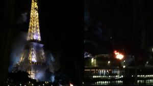 பற்றி எரிந்த ஈபிள் டவர்.. மளமளவென பரவிய தீ.. ஷாக் சம்பவம்.. சென்டிமென்ட்டாக சரியில்லையே 