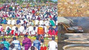 திருமங்கலத்தில் சுடச்சுட ஆட்டுக் கிடா விருந்து.. ஆண்கள் மட்டுமே பங்கேற்கும் விநோத திருவிழா 