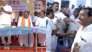 தஞ்சையில் எல் முருகன் முன்னிலையில் பாஜக நிர்வாகிகள் மோதல்.. கடும் வாக்குவாதம்.. என்ன நடந்தது? 