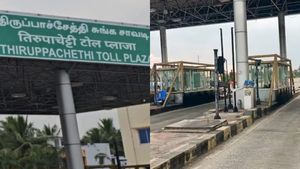 மதுரை அருகே சுங்கச்சாவடியில் பொதுமக்களுக்கு இன்ப அதிர்ச்சி.. கட்டணம் இல்லாமல் பறந்த வாகனங்கள் 