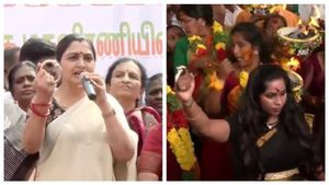 மதுரையில் குஷ்பு கைது.. மாணவி பாலியல் வன்கொடுமை சம்பவத்தை கண்டித்து பேரணிக்கு முயன்றபோது நடவடிக்கை 