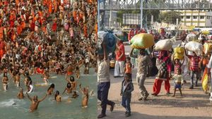 Kumbh Mela:'கும்பமேளா'வுக்காக கூட்டமாக வட இந்தியாவுக்கு கிளம்பிச் சென்ற தொழிலாளர்கள்.. திணறிய திருப்பூர்! 