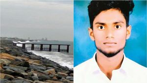 தந்தையுடன் கடலில் மீன் பிடித்த கோவை மாணவர்.. 34 கிமீ தூரம் தள்ளி கடலூரில் நொறுங்க வைத்த காட்சி 