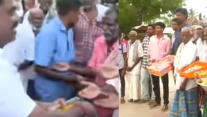 டங்ஸ்டன் சுரங்க ஏலம் ரத்து- அரிட்டாபட்டியில் பட்டாசு வெடித்து இனிப்புகள் வழங்கி மக்கள் கொண்டாட்டம்! 