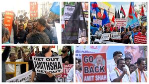 Get Out Amit Shah:கோவையில் அமித்ஷாவுக்கு கறுப்பு கொடி-254 பெரியாரிஸ்டுகள் கைது-காங்கிரஸும் போராட்டம் 