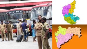 கர்நாடகா- மகாராஷ்டிரா இடையே பேருந்து சேவைகள் திடீரென ரத்து.. பேருந்து தாக்கப்பட்டதால் பதற்றம் 