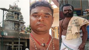 வயலூர் முருகன் கோவில் கும்பாபிஷேகம்.. தமிழ்நாடு அர்ச்சகர் பயிற்சி பெற்ற மாணவர்கள் பரபரப்பு புகார்
