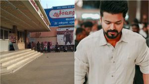 விஜய் ரசிகை கீதா.. 'சென்னை தியேட்டரின் உச்சியில்'.. காப்பாற்ற போன பெண் இன்ஸ்பெக்டருக்கு ட்விஸ்ட்