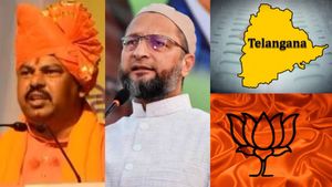 தெலுங்கானாவில் பாஜக ஆட்சி வந்தால் ஓவைசி கதி என்ன ஆகும் தெரியுமா? மிரட்டல் விடுத்த பாஜக எம்.எல்.ஏ.! 