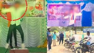 பள்ளி கூடத்தில் காடுவெட்டி குரு, வீரப்பன்.. பாமக துண்டுடன் நடனம்! ஆசிரியர்கள் மீது பாய்ந்த ஆக்சன்..!