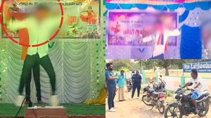 புகழ் இருக்குது பெயர் இருக்குது! பாமக துண்டுடன் பள்ளியில் நடனம்! என்ன நடக்குது பள்ளி கல்வி துறையில்? 