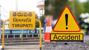 திருப்பதி அருகே பயங்கர விபத்து! கன்டெய்னர் லாரியும் காரும் மோதல்! தமிழர்கள் 5 பேர் பலி!