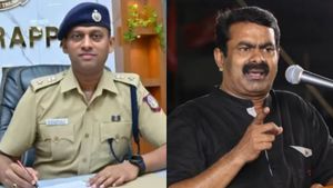 வருண்குமார் ஐபிஎஸ் வழக்கு! திருச்சி நீதிமன்றத்தில் சீமான் ஆஜர்! வழக்கு 29-க்கு ஒத்திவைப்பு