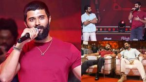 சூர்யாவை பக்கத்தில் வைத்துக்கொண்டு.. எரியும் நெருப்பில் எண்ணை ஊற்றிய விஜய் தேவரகொண்டா