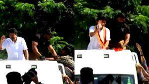 விஜய்யின் வண்டியில் தாவ முயன்ற தவெக தொண்டர்! ஓங்கி குத்துவது போல மிரட்டிய பவுன்சர்.. அடுத்து சம்பவம்