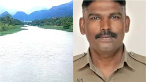 திருப்பூர் தாராபுரத்தில் உற்சாக குளியல்.. காவலர் செய்த சிறிய தவறு.. எமனமாக மாறிய அமராவதி ஆறு 