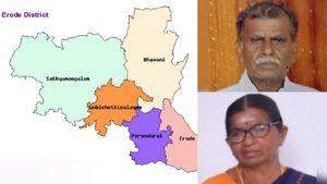 ஈரோட்டில் தென்னை மரம் ஏறும்போது, மண்வெட்டியை தூக்கிய 3 பேர்! சிவகிரி தோட்டத்தில் போராடி தோற்ற தம்பதி