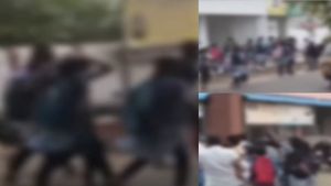 திருப்பூரில் அரசு பள்ளி மாணவிகள் ரோட்டிலேயே கட்டிப்புரண்டு.. திகைத்த மக்கள்! யாரும் கிட்ட போக முடியல