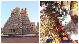 அள்ள அள்ள தங்கம், வெள்ளி, பணம்.. ஸ்ரீரங்கம் கோயிலில் பக்தர்கள் செலுத்திய உண்டியல் காணிக்கை இவ்வளவா?