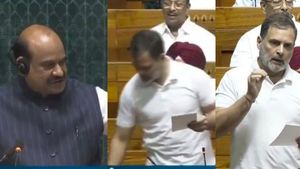 மேஜையை ஆக்ரோஷமாக தட்டிய ராகுல் காந்தி.. பொதுச்சொத்தை உடைக்காதீங்க என Sorry கேட்க வைத்த ஓம்பிர்லா!