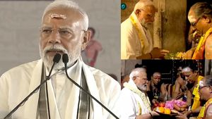 மோடி தமிழ்நாடு பயணம் LIVE: ராஜராஜனுக்கும், ராஜேந்திர சோழனுக்கும் பிரம்மாண்ட சிலை அமைக்கப்படும் - மோடி 