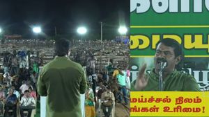 மாடுகளுக்கு முன் எழுச்சியுரை.. நரம்பு புடைக்க பேசிய சீமான்! ஒரு வாய் தண்ணீர் குடிக்க முடியல என வேதனை