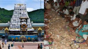 திருப்பதியில் 31 அறைகளுமே நிரம்பிடுச்சு! உண்டியல் காணிக்கையும் ஜாஸ்தி! வீக் என்டில் குவிந்த கூட்டம்