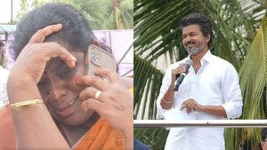 தவெக விஜய் பிரச்சார கூட்டத்தில் 4 சவரன் நகை திருட்டு! பாதிக்கப்பட்ட பெண் கண்ணீர் பேட்டி!