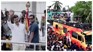 ஆழித்தேரை ஓட்டியவர் கலைஞர்.. தமிழக தேரை முடக்கியவர் முதல்வர் ஸ்டாலின்.. விஜய் ஆவேசப் பேச்சு