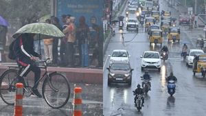 Chennai Rain: காலையில் பூமிக்கே வந்த சூரியனை போன்ற வெயில்! மாலையில் கும்மிருட்டான சென்னை! மழை மழை..!