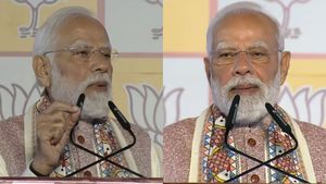பீகாரில் இனி காட்டாட்சி ஒருபோதும் வரவே வராது - வெற்றி கொண்டாட்டத்தில் ஆர்ஜேடி - காங்., விளாசிய மோடி 