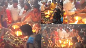 திருவண்ணாமலை மகாதீபம்.. அண்ணாமலையார் கருவறை எதிரே பரணி தீபம் ஏற்றம்.. சேகர் பாபு, ரோஜா பங்கேற்பு 