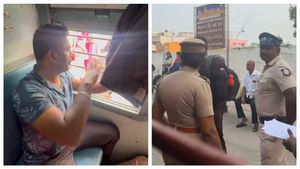 ஓடும் ரயிலில் கல்லூரி மாணவியிடம் அசிங்கமாக நடந்து கொண்ட கோவை காவலர் – வீடியோவால் சிக்கல்