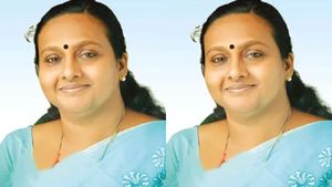 திருவனந்தபுரத்தில் பாஜக வேட்பாளரிடம் தோல்வி.. டம்மியால்.. நிலைகுலைந்த காங். கூட்டணி பெண் வேட்பாளர்