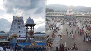 திருப்பதியில் கடும் குளிர்! ஆனாலும் ஏழுமலையானை காண குவிந்த பக்தர்கள்! 