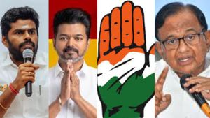 விஜயுடன் காங்கிரஸ் கூட்டணி? தனிக்கட்சி தொடங்குகிறார் ப சிதம்பரம்?  அண்ணாமலை சொன்ன முக்கிய மேட்டர்