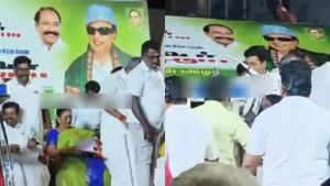 ஒரே நொடி.. அதிமுக மாஜி அமைச்சர் இருந்த மேடை சரிந்து விழுந்ததால் பரபரப்பு! திருச்சியில் குழப்பம் 