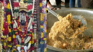 150 ஆடு! 300 கோழி! 2500 கிலோ கமகம பிரியாணி! களைகட்டிய வடக்கம்பட்டி முனியாண்டி கோயில் திருவிழா