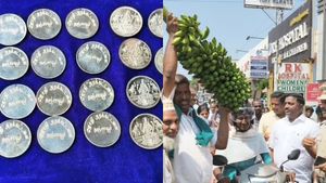தஞ்சாவூரில் கலக்கிய 4 கிராம் வெள்ளி நாணயம்... போலீசார் தந்ததுமே ஹெல்மெட்டுடன் திகைத்த பைக் ஓட்டிகள்