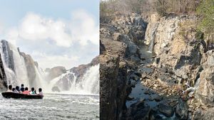 கோடைக்காலமே வரல.. அதற்குள் வறண்டு போன ஒகேனக்கல்.. சுற்றுலாப் பயணிகள், விவசாயிகள் அதிர்ச்சி