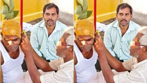 தேனியில் முருகேஸ்வரி வீட்டில் அதிசயம்: பேரன் பேத்தி எடுத்த 58 வயது தாத்தாவுக்கு நெகிழ்ச்சி சர்ப்ரைஸ்