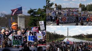 நீங்க ஒன்னும் மன்னர் கிடையாது.. அமெரிக்காவில் டிரம்புக்கு எதிராக ஆயிரக்கணக்கானோர் திரண்டு போராட்டம்