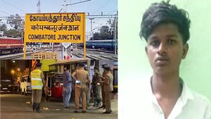 கோவையில் சப் இன்ஸ்பெக்டரை வெட்டிவிட்டு ஓட முயன்றவர் துப்பாக்கியால் சுட்டுப் பிடிப்பு