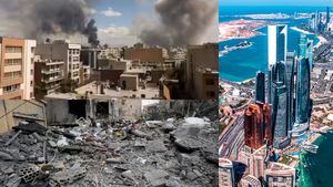 அபுதாபியை குறிவைத்து ஈரான் அட்டாக்.. வீதிகளில் சிதறிய ஏவுகணை சிதைவுகள்! இந்தியர் பலி, பலர் காயம்