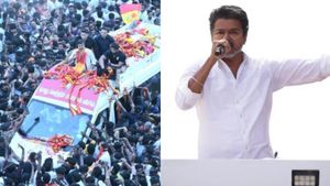 வெயிலில் காத்து கிடந்த தவெக தொண்டர்களுக்கு ஏமாற்றம்.. காரைக்குடி பரப்புரையில் பேசாமல் கிளம்பிய விஜய்
