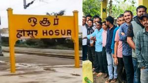 ஸ்தம்பித்த பெங்களூர் ஒசூர் சாலை! வாக்களிக்க தமிழகத்துக்கு திரளும் மக்கள்! பேருந்துக்காக காத்திருப்பு