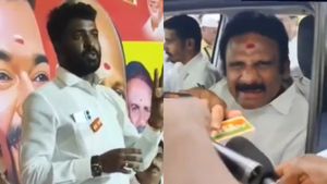 ஓட்டுக்கு ரூ.2000..? செய்தியாளர்களை தள்ளிவிட்ட தவெக நிர்வாகி.. காரில் எஸ்கேப் ஆன எம்.எல்.ஏ!