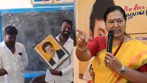 விஜய் போட்டோவை காட்டி பள்ளி மாணவர்களை தவறாக பயன்படுத்தும் தவெக கட்சியினர்.. வெகுண்டெழுந்த பிரேமலதா