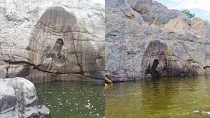 ஒகேனக்கல்லில் தெரியும் ஜெகன்மோகினி குகை! 