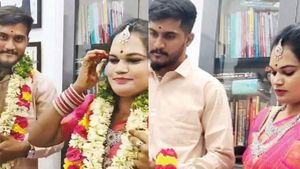 திருவள்ளூர் ஐ.டி. ஊழியருக்கு திருநங்கை மீது காதல்.. தாலி கட்டி சுயமரியாதை திருமணம்! உருக்கமான தருணம்